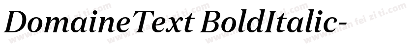 DomaineText BoldItalic字体转换